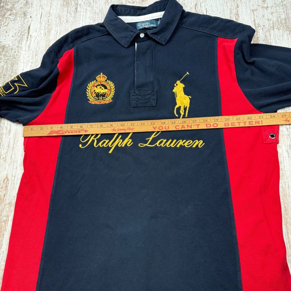 VTG Polo Ralph Lauren Big Pony Rugby Shirt Sz XLT Long Sleeve Snow Challenge Cup - Picture 5 of 16